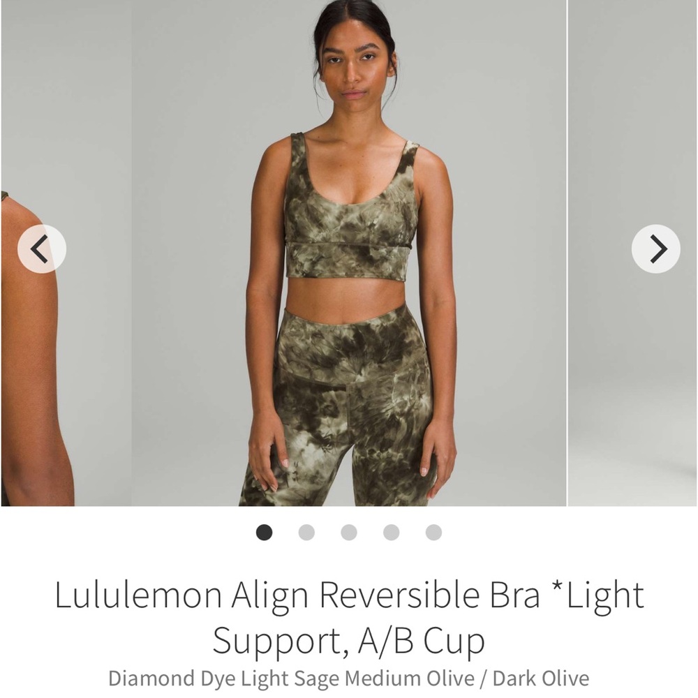 Lululemon Align Reversible Bra *Light Support, A/B Cup